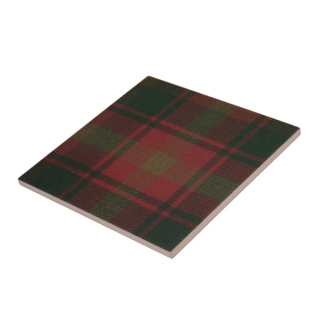 Copie de tartan de feuille d'érable sur le carreau (Côté)