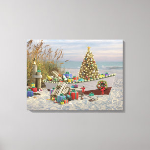 Copie de toile d'Alan Giana "Noel nautique"