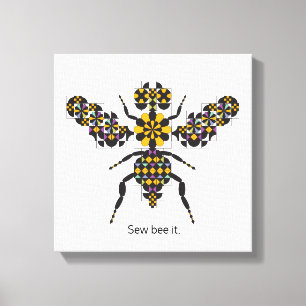 Copie de toile de motif d'édredon d'abeille de