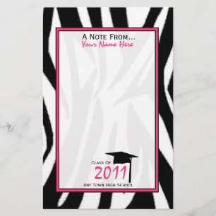 Copie de zèbre et papeterie rose d'obtention du