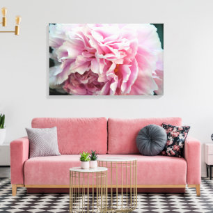 Copie enveloppée florale de toile de pivoine rose