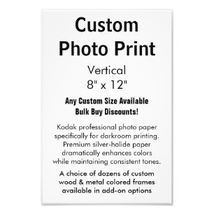 Copie faite sur commande de photo - verticale 8"