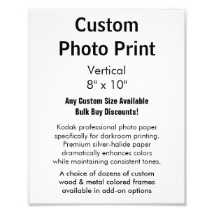 Copie faite sur commande de photo - verticale 8" x