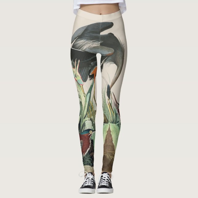 Copie Legging d'oiseau de héron d'oiseau bleu (Devant)