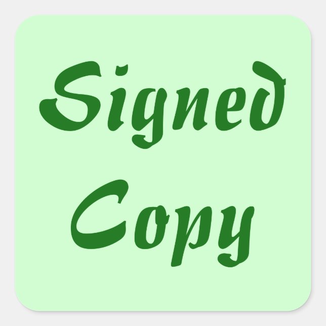 Copie signée - Stickers Carrés (#18) (Devant)