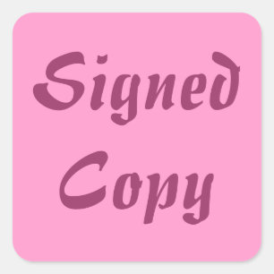 Copie signée - Stickers Carrés (#20)