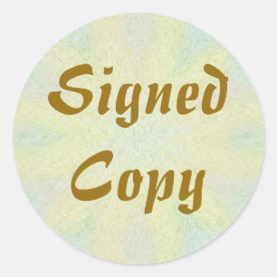 Copie signée - Stickers ronds (#23)