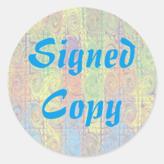 Copie signée - Stickers ronds (#39)