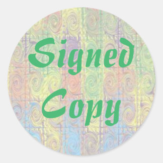 Copie signée - Stickers ronds (#40)