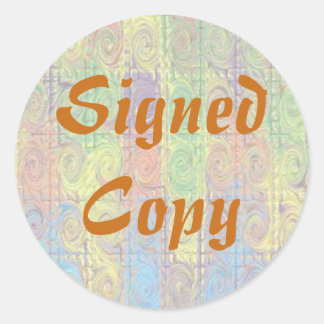Copie signée - Stickers ronds (#43)