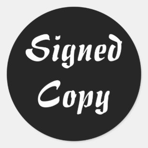 Copie signée - Stickers ronds (#51)