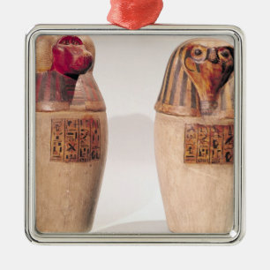 Copies of two New Kingdom canopic jars Metal Ornament