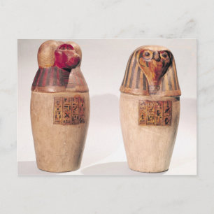 Copies of two New Kingdom canopic jars Postcard
