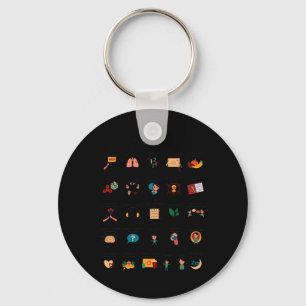 Coping Skills Alphabet School Counsellor Mental He Keychain