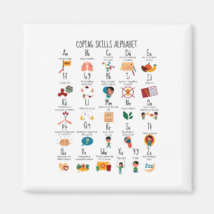 Coping Skills Alphabet School Counsellor Mental He Magnet