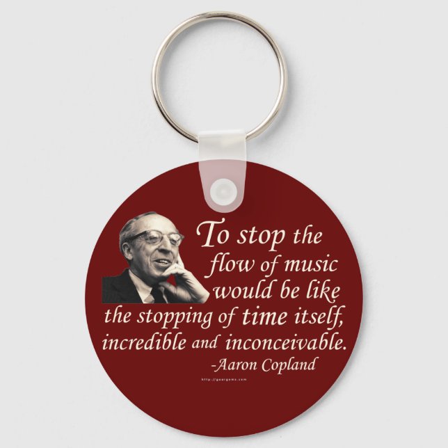 Copland on Music Keychain (Front)