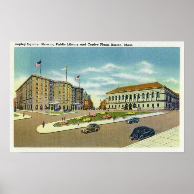 Copley Plaza and Square View of the Public Poster (Front)
