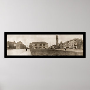 Copley Square Boston Photo 1910 Poster