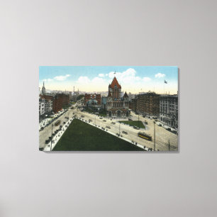 Copley Square View of Trinity Church Canvas Print