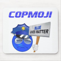 CopMoji - Blue Lives Matter Mouse Pad
