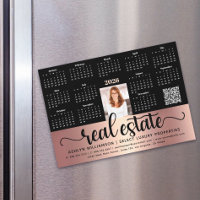 Copper 2026 Calendrier Immobilier QR Code Magnet