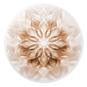 Copper 3D Shiny Mandala Ceramic Knob