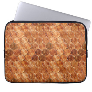 Copper Abraham Lincoln penny, one cent copper 13" Laptop Sleeve