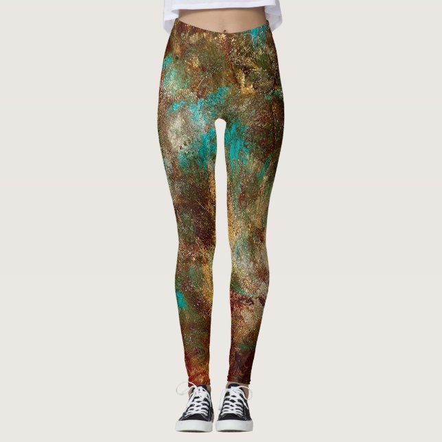 Copper Abstract Leggings (Front)