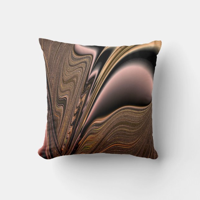 Copper Agate Throw Pillow (Front)