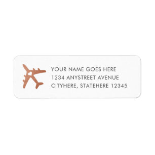 Copper Airplane Return Address