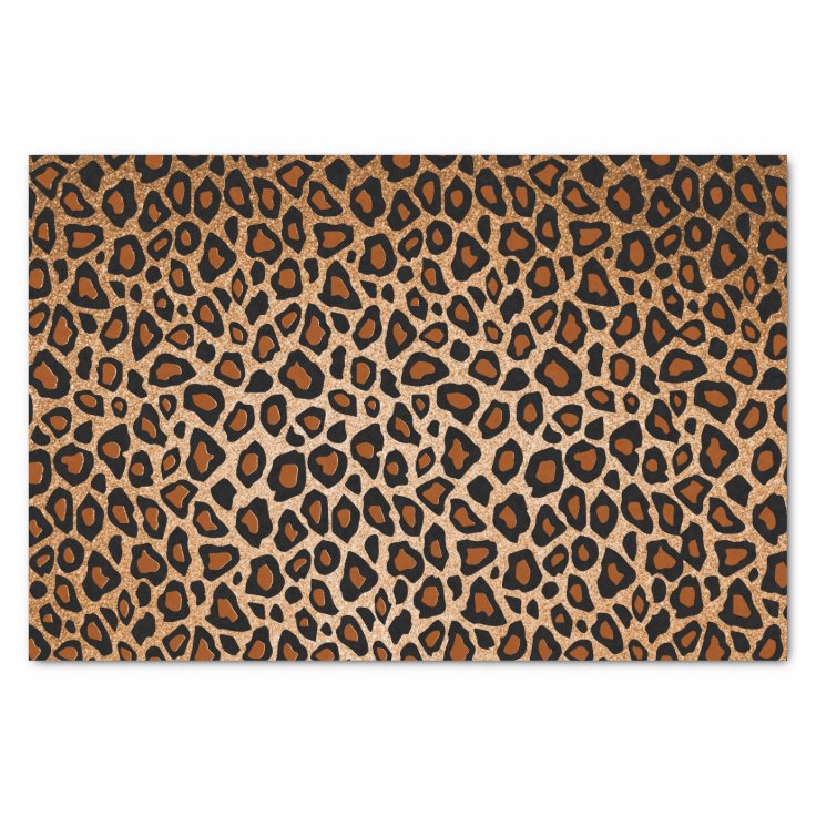 Copper and Black Leopard Animal Print Tissue Paper Zazzle