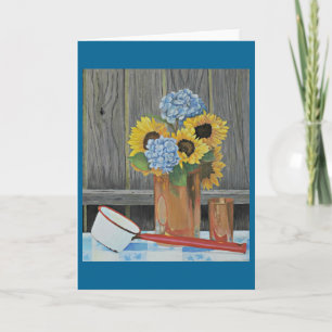 Copper and Flowers Greeting Card