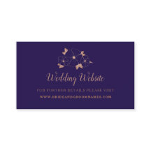 Copper and midnight blue floral wedding website