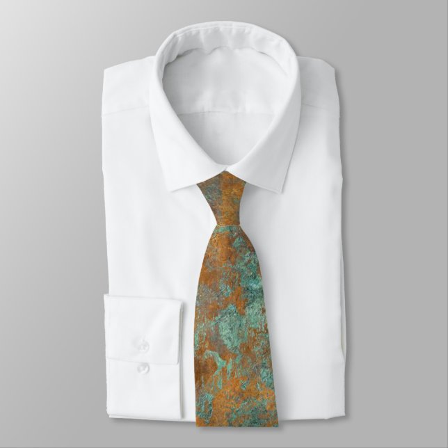 Copper And Turquoise Tie (Tied)