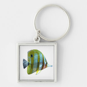 Copper-Banded Butterfly Fish Keychain