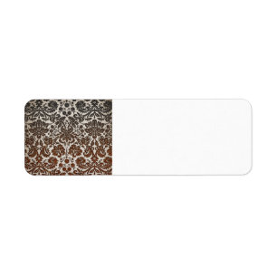 Copper, Black, and Brown Damask