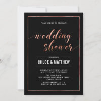 Copper & Black | Simple Modern Wedding Shower