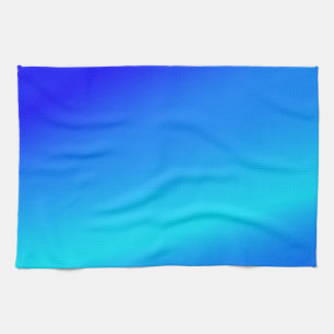 Copper blue ombre watercolor abstract pastel kitchen towel