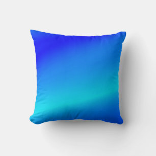 Copper blue ombre watercolor abstract pastel  throw pillow