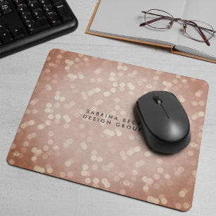 Copper Bokeh Lights Personalized Mouse Pad