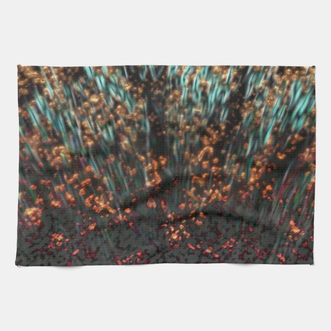 Copper Borealis Kitchen Towel (Horizontal)
