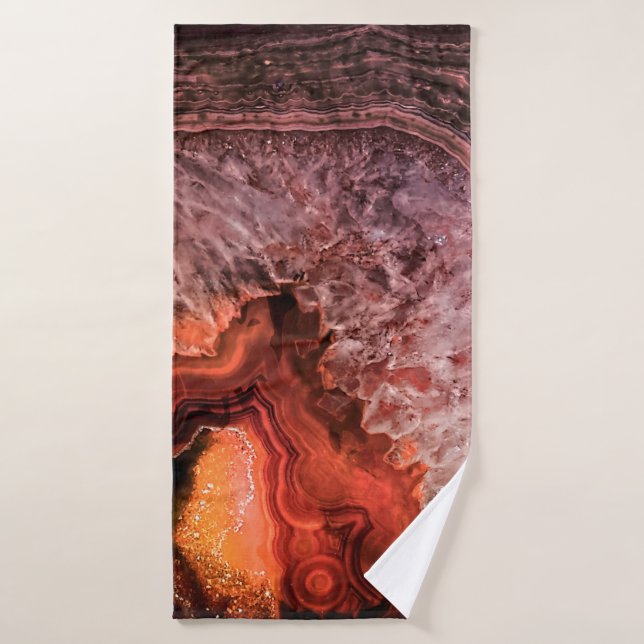 Copper Bronze Agate Mineral Gemstone Bath Towel (Bath Towel)