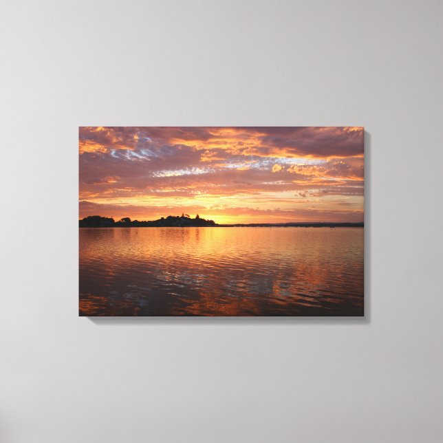 Copper & Bronze Lake of the Sunset Canvas Print (Front)