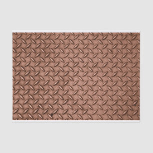 Copper Brown Diamond Plate Tissue Paper