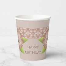 Copper Brown Floral Accented