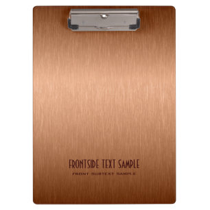 Copper-brown metallic texture look clipboard
