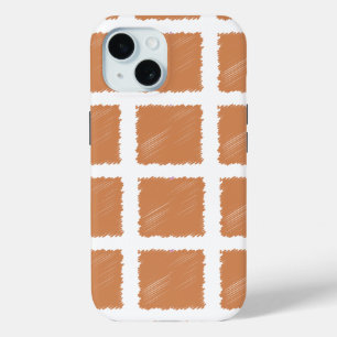 Copper Brown Sketch Color iPhone 15 Case