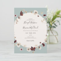 Copper Burgundy Wildflower | Teal Casual Wedding