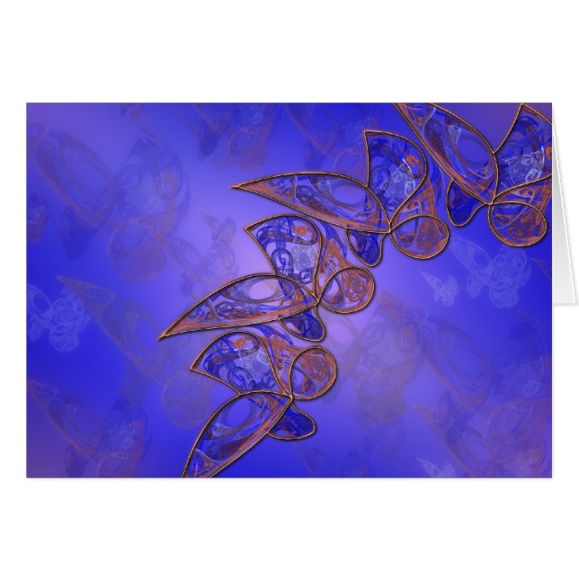 Copper Butterflies Card (Front Horizontal)