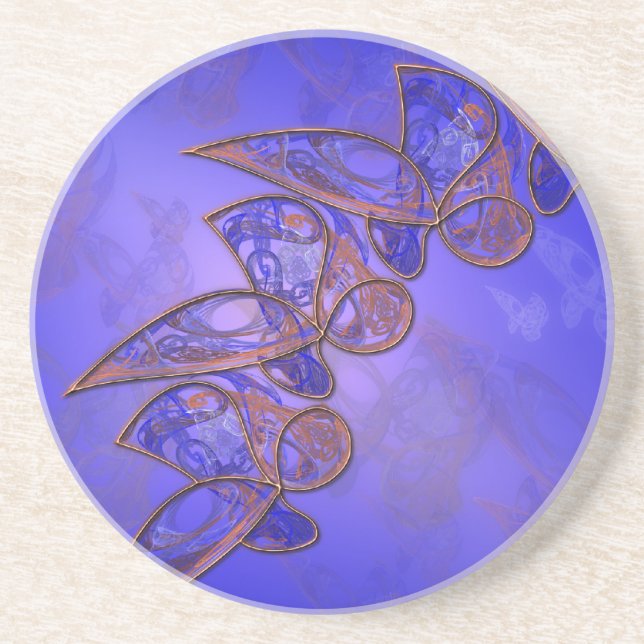 Copper Butterflies Coaster (Front)